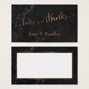 Love & Thanks Copper Script w/ Black Marble
