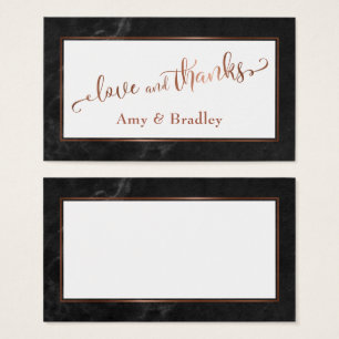 Love & Thanks Copper Script w/ Black Marble