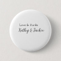 Love & thanks couple name wedding simple minimal