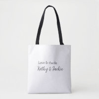 Love & thanks couple name wedding simple minimal