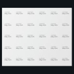 Love & thanks couple name wedding simple minimal  wrapping paper<br><div class="desc">girly design</div>
