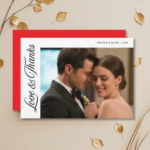 Love & Thanks Cute Couple Thank You Card