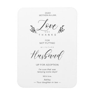 Love & Thanks Funny Mother-in-lawQuote Handwriting Magnet