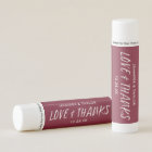 Love & Thanks | Maroon Wedding Favours Lip Balm