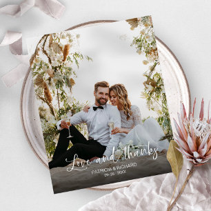 Love & Thanks Photo Budget Wedding Thank You Cards
