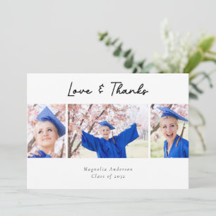 Love & Thanks Photo Graduation Thank You Card