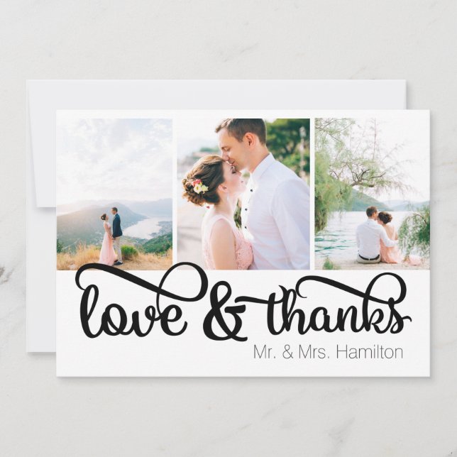 Love & Thanks Photo Thank You Card (Front)