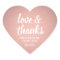 Love & Thanks Rose Gold Faux Foil Simple Script