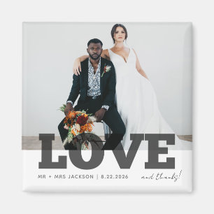 Love Thanks Wedding Photo Favour Thank You  Magnet
