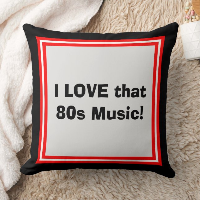 Love that 80s Music Throw Pillow (Blanket)