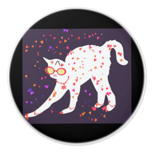 LOVE THAT CAT CERAMIC KNOB