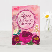 Love That Grows Deeper Moody Floral Greeting Card
