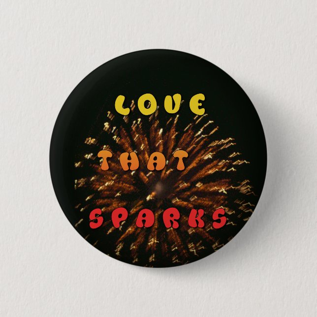 Love That Sparks Abstract Art Design Print 6 Cm Round Badge (Front)