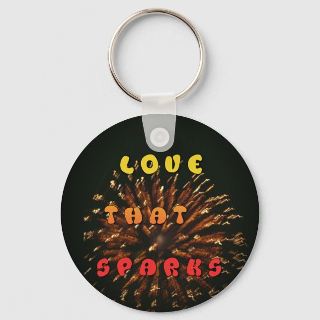 Love That Sparks Abstract Art Design Print Key Ring (Front)