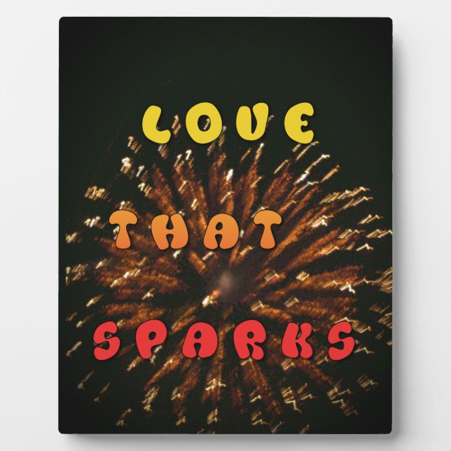 Love That Sparks Abstract Art Design Print Plaque (Front)