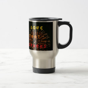 Love That Sparks Abstract Art Design Print Travel Mug