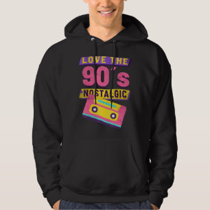 Love The 90's Nostalgic Cassette Party Hip Hip Rap Hoodie