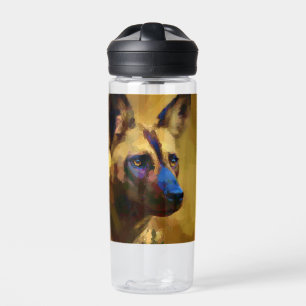 Love the African Wild Dog Animal Water Bottle