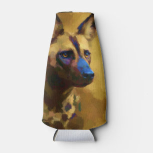 Love the African Wild Dog Art Bottle Cooler