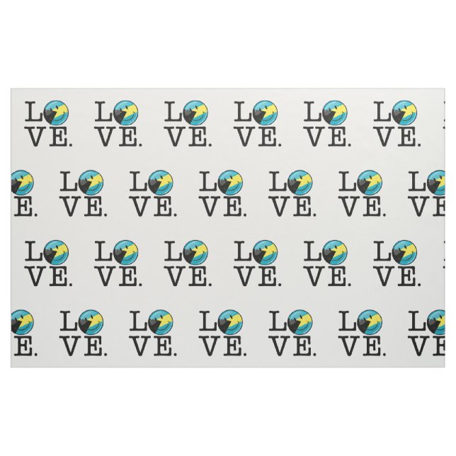 Love the Bahamas Island Pride Fabric (Fat Quarter)