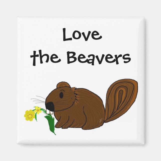 Love the Beavers Magnet (Front)