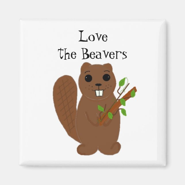 Love the Beavers Magnet (Front)