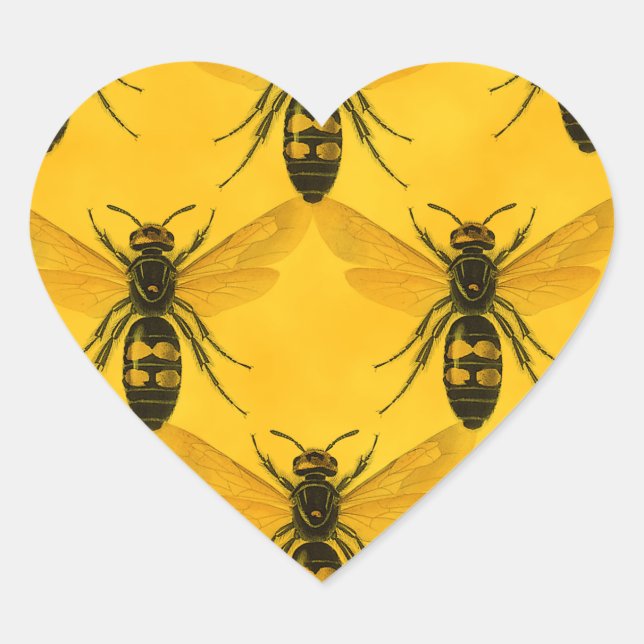 Love the Bug: Yellow Jacket Squadron Heart Sticker (Front)