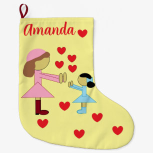 Love the Children:   Large Christmas Stocking