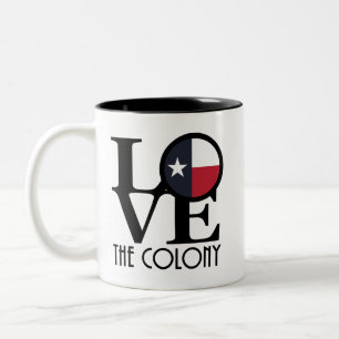 LOVE The Colony Texas Two-Tone Coffee Mug