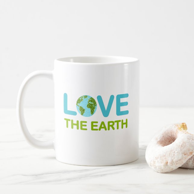 Love the Earth Earth Day Coffee Mug (With Donut)