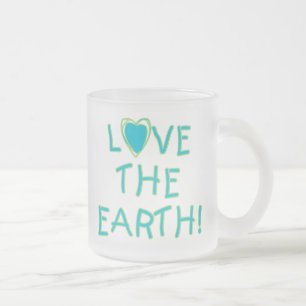 Love the Earth Environmental Frosted Glass Coffee Mug