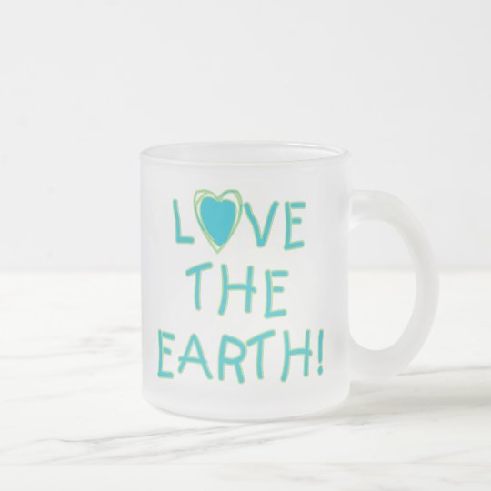 Love the Earth Environmental Frosted Glass Coffee Mug