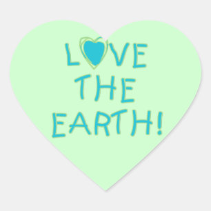 Love the Earth Environmental Heart Sticker