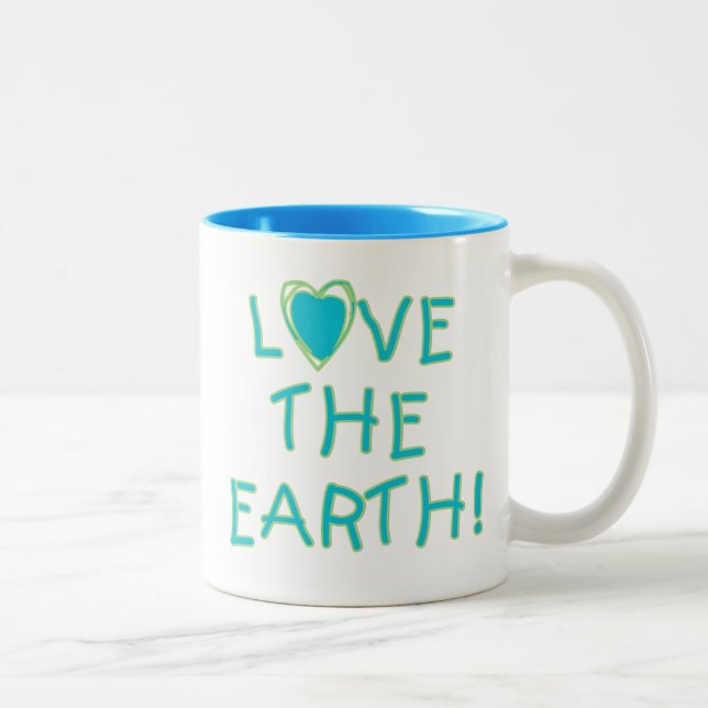 Love the Earth Environmental Two-Tone Coffee Mug (Right)