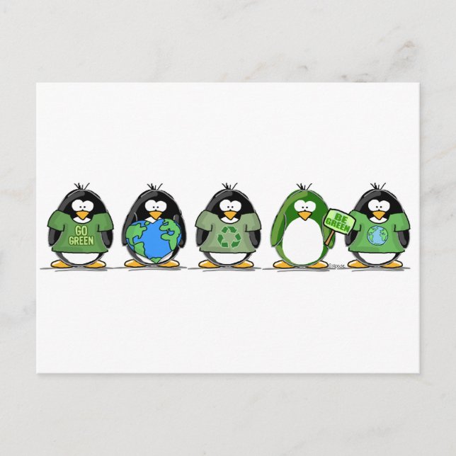 Love the earth penguins postcard (Front)