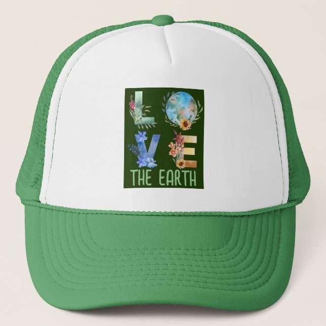 LOVE THE EARTH  TRUCKER HAT (Front)