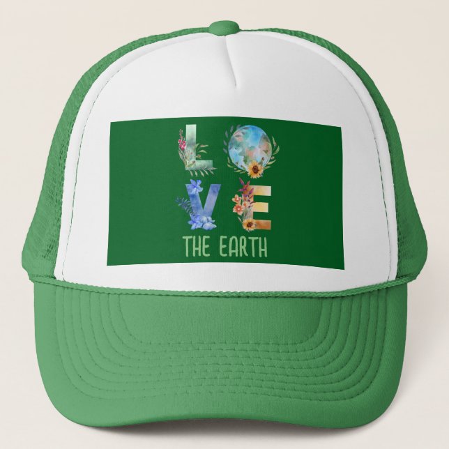LOVE THE EARTH  TRUCKER HAT (Front)