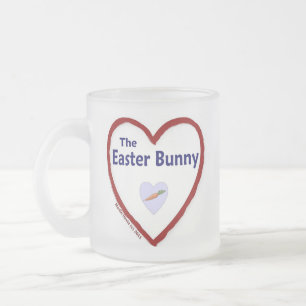 Love The Easter Bunny Frosted Glass Coffee Mug