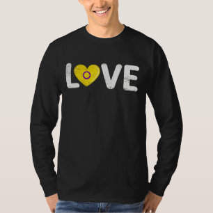 Love The Intersex Flag Flag Heart Lgbt Gay T-Shirt