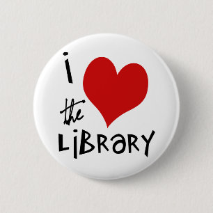 Love the Library 6 Cm Round Badge