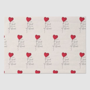 Love the Lord  & Heart Balloon Tissue Paper