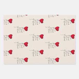 Love the Lord & Heart Balloon Wrapping Paper Sheet