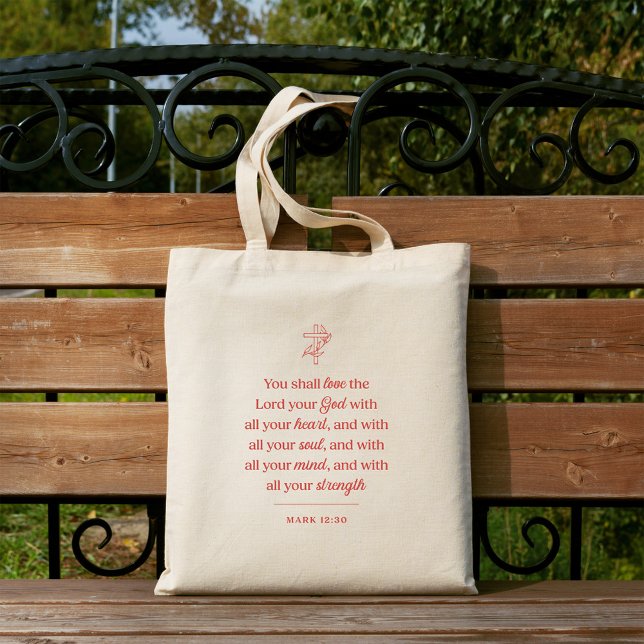 Love the Lord Your God Christian Tote Bag (Creator Uploaded)