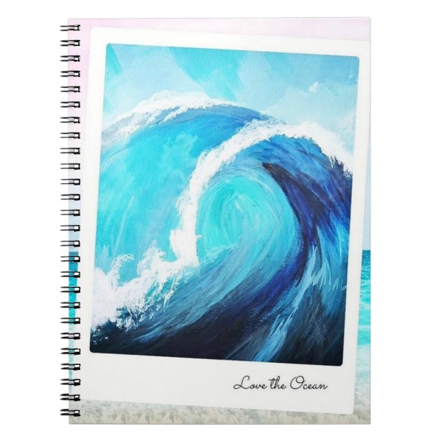 Love the Ocean Spiral Photo Notebook (Front)