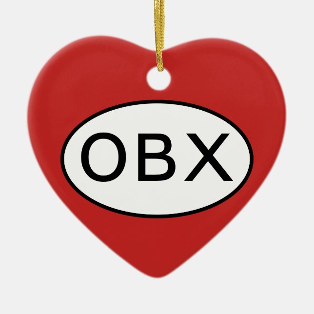 Love The Outer Banks Ceramic Tree Decoration (Front)