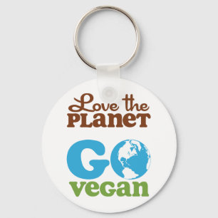 Love the Planet Go Vegan Key Ring