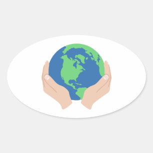 Love The Planet Oval Sticker