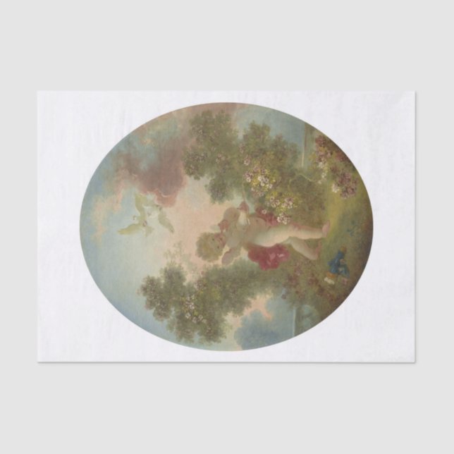Love the Sentinel by Jean-Honore Fragonard Tissue Paper (Front)