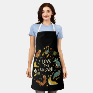 Love The Unloved Cute Cartoon Insects Funny Quote Apron