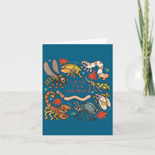 Love the unloved insects worm scorpion quote card